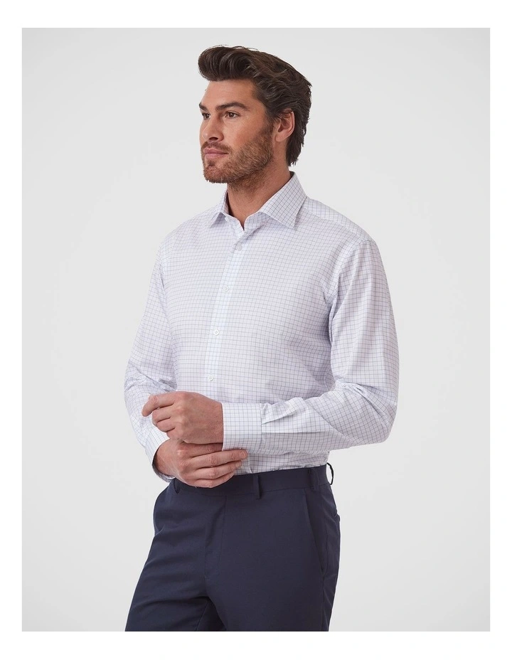 Marcell Tailored Fit Shirt In Navy image 3