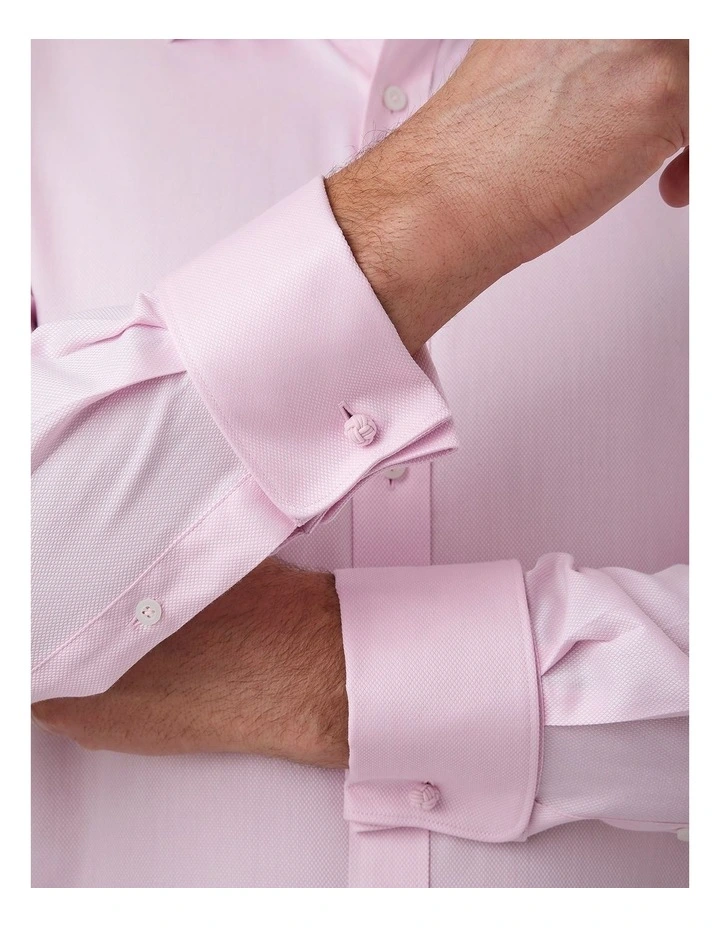 Turbina Tailored Fit French Cuff Shirt In Pink image 2