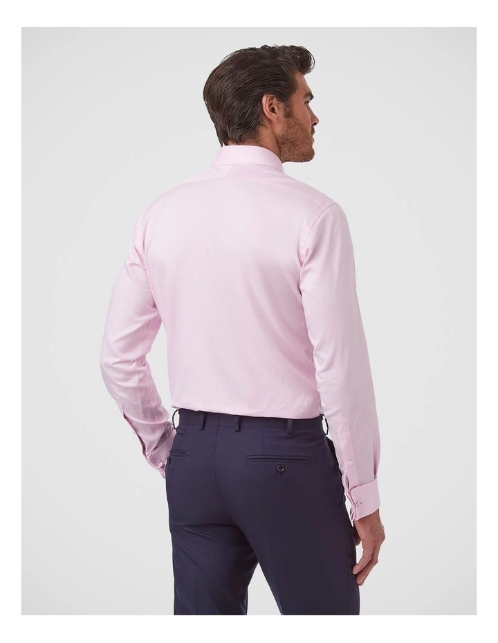 Turbina Tailored Fit French Cuff Shirt In Pink image 4