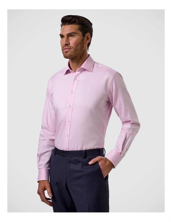 Giorgio Tailored Fit Shirt In Pink image 3