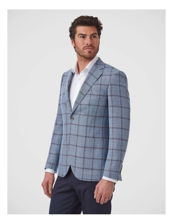 Daniele Tailored Fit Sports Jacket In Light Blue image 2
