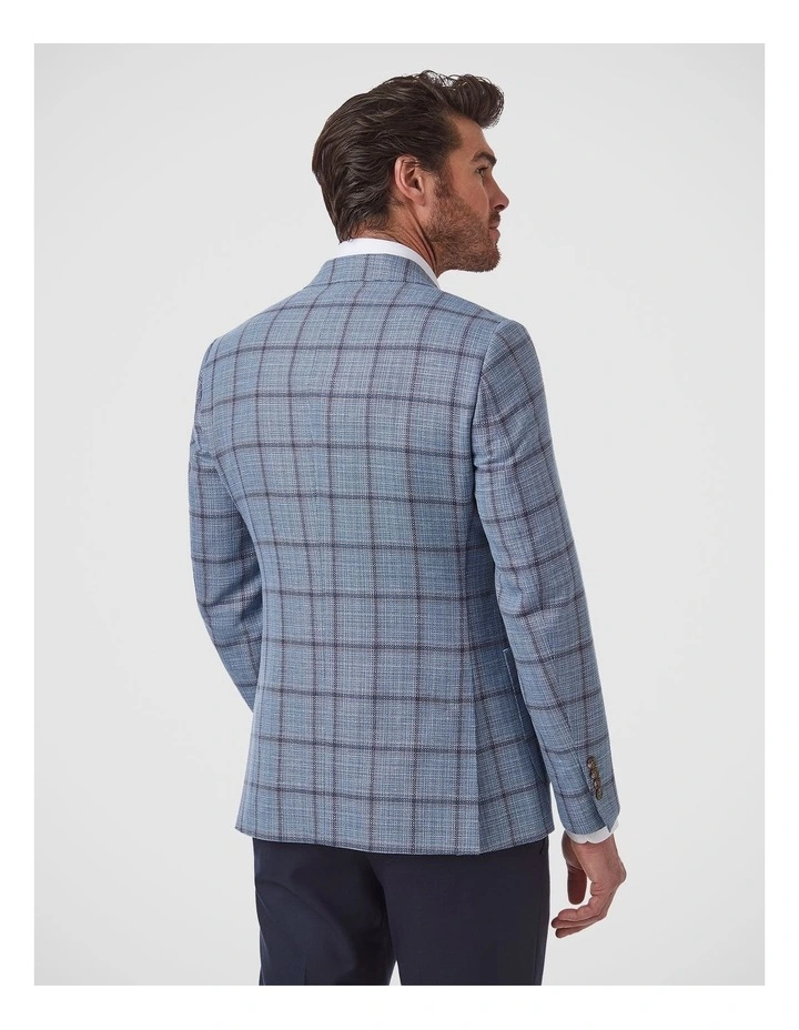 Daniele Tailored Fit Sports Jacket In Light Blue image 3