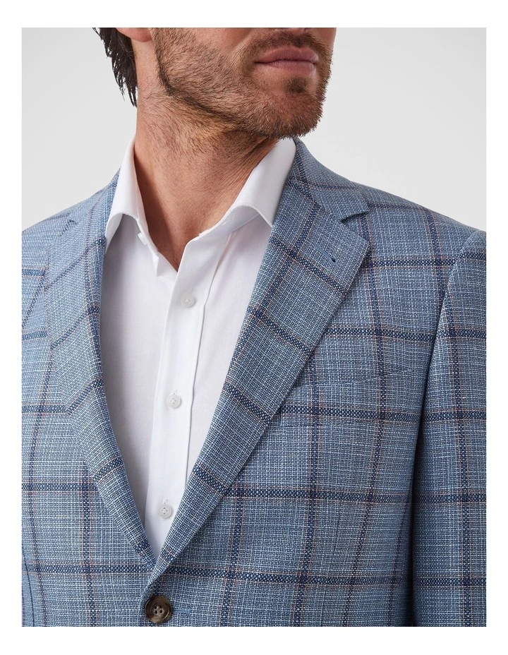 Daniele Tailored Fit Sports Jacket In Light Blue image 4
