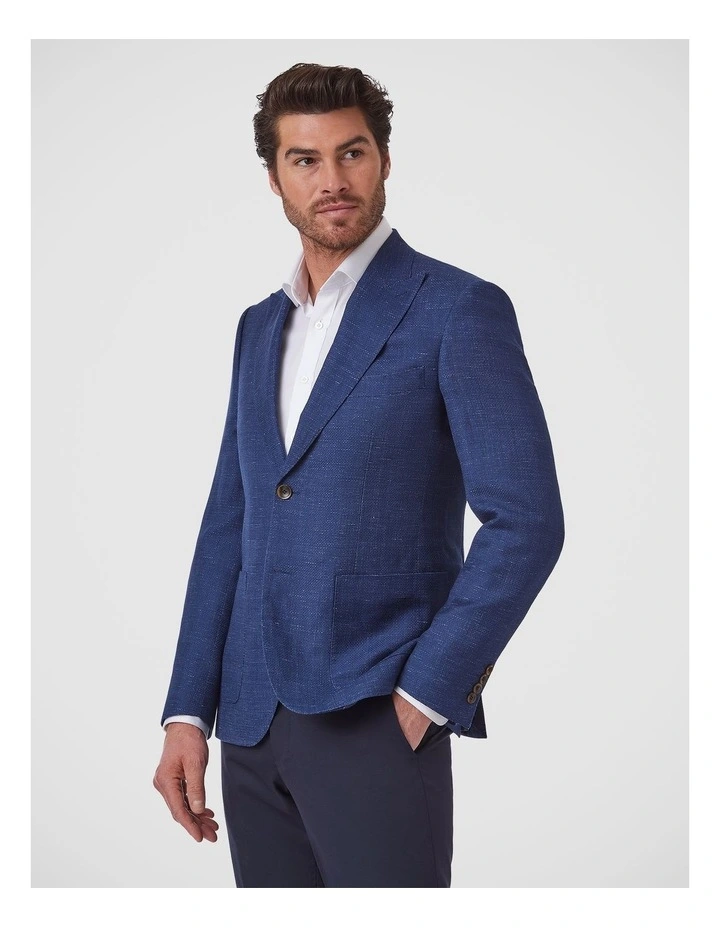 Lorenzo Tailored Fit Sports Jacket In Blue image 2