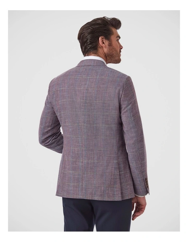 Angelo Tailored Fit Jacket In Bordeaux image 2