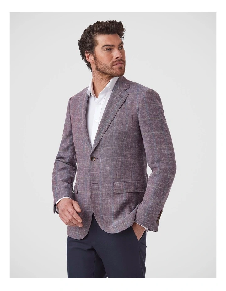 Angelo Tailored Fit Jacket In Bordeaux image 3