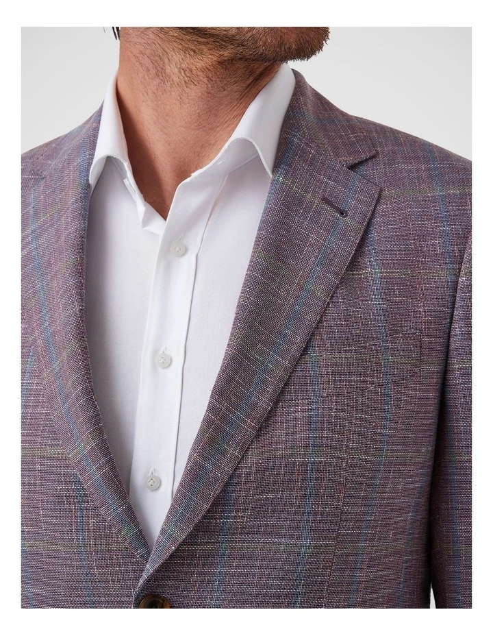 Angelo Tailored Fit Jacket In Bordeaux image 4