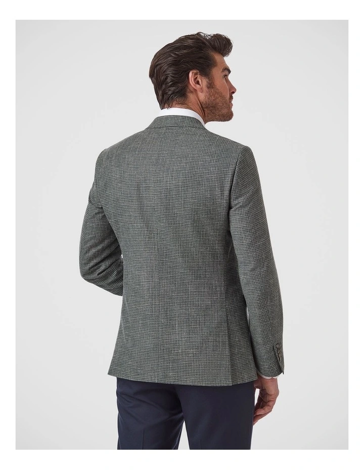 Angelo Tailored Fit Sports Jacket In Olive image 3