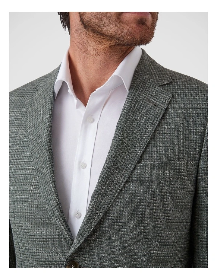Angelo Tailored Fit Sports Jacket In Olive image 4