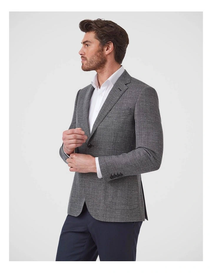 Daniele Tailored Fit Sports Jacket In Black & White image 2