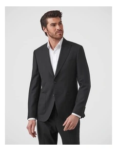 Lorenzo Tailored Fit Sports Jacket in Black