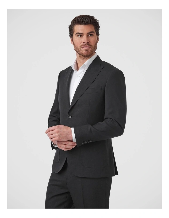 Lorenzo Tailored Fit Sports Jacket in Black image 4