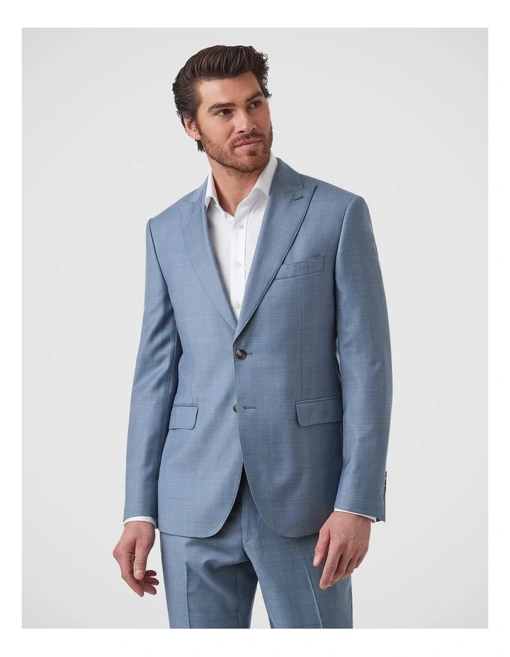Alessio Tailored Fit Jacket In Light Blue image 1