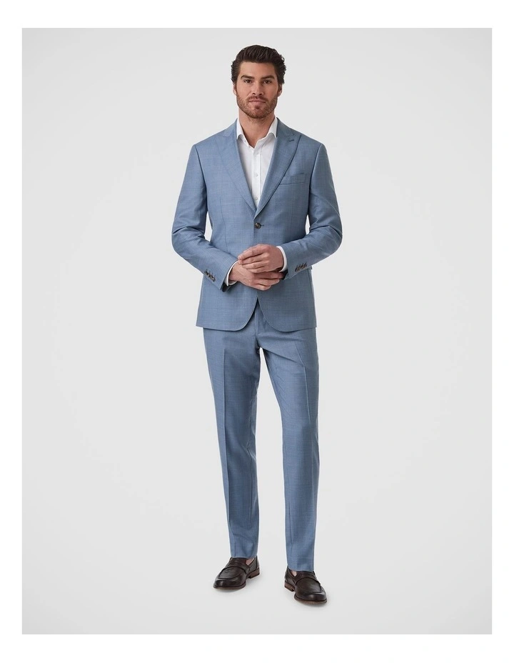 Alessio Tailored Fit Jacket In Light Blue image 2