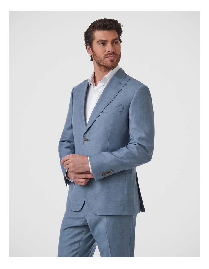 Alessio Tailored Fit Jacket In Light Blue image 4