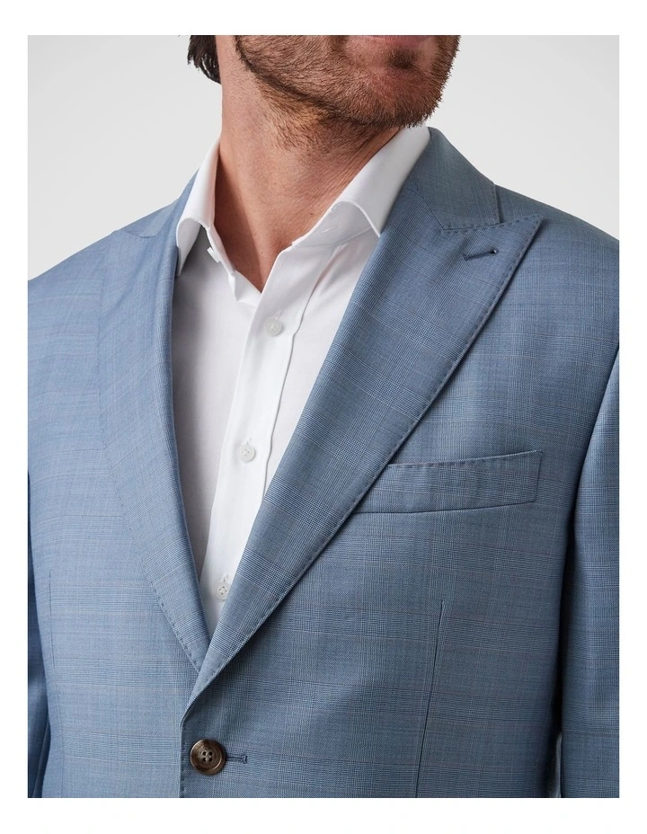 Alessio Tailored Fit Jacket In Light Blue image 5