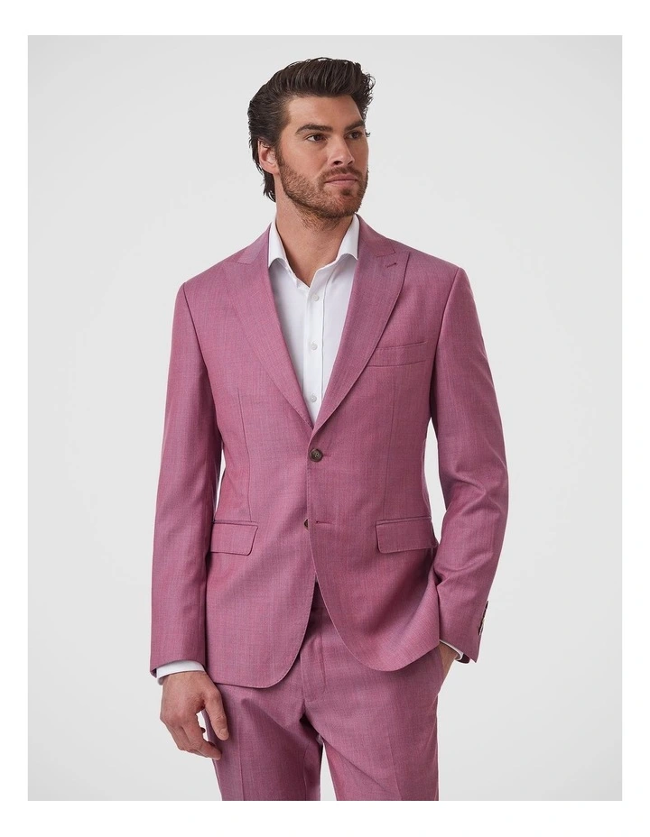 Alessio Tailored Fit Jacket In Pink image 1