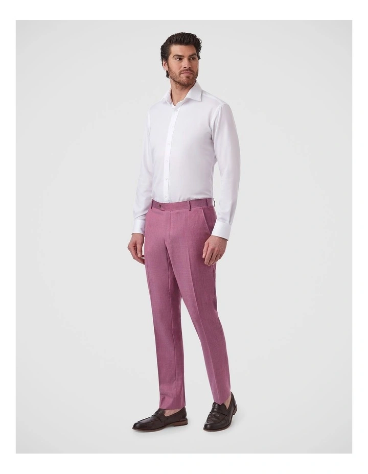 Fabio Tailored Fit Trouser In Pink image 2
