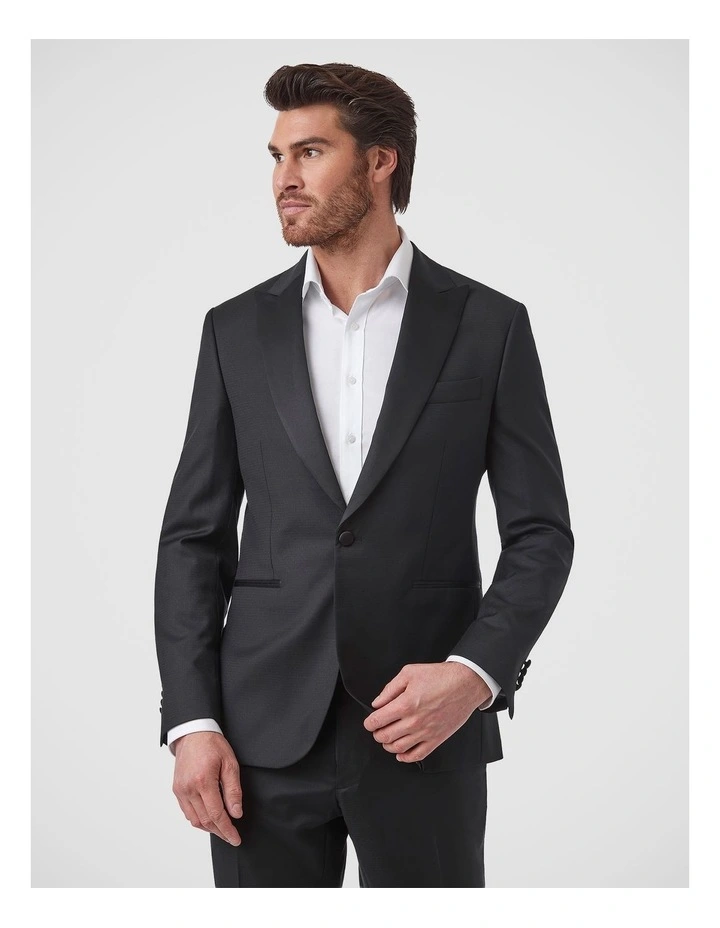 Francesco Tailored Fit Jacket In Black image 1