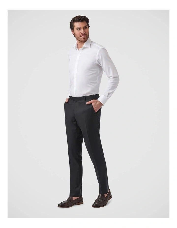 Fabio Tailored Fit Trouser In Black image 2