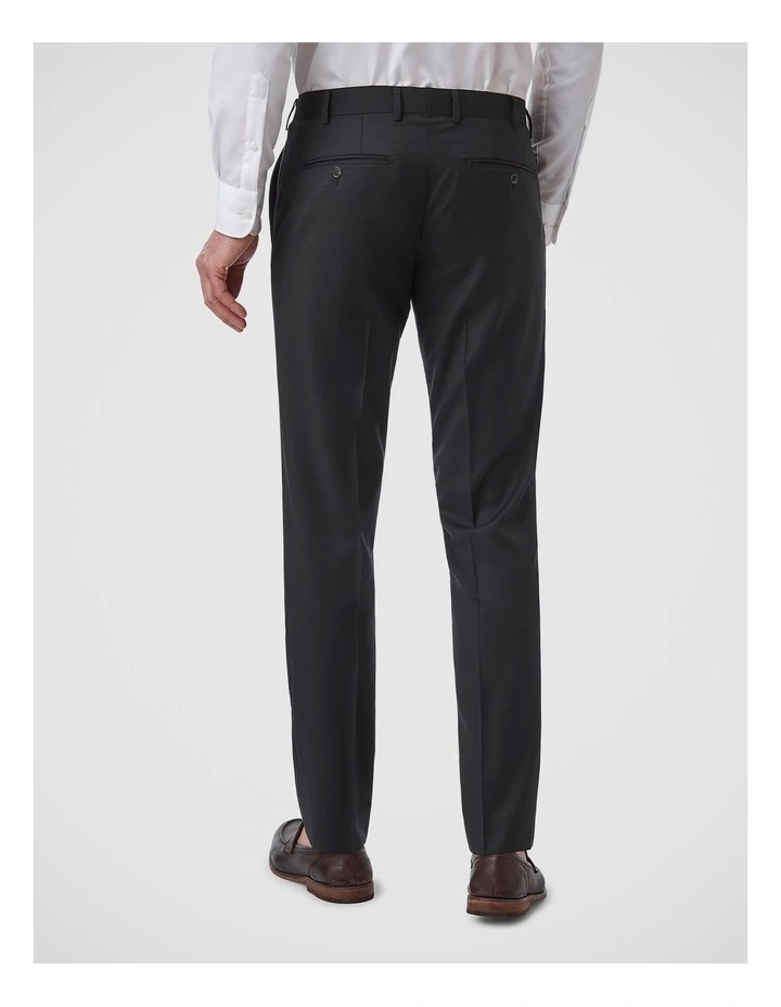 Fabio Tailored Fit Trouser In Black image 3