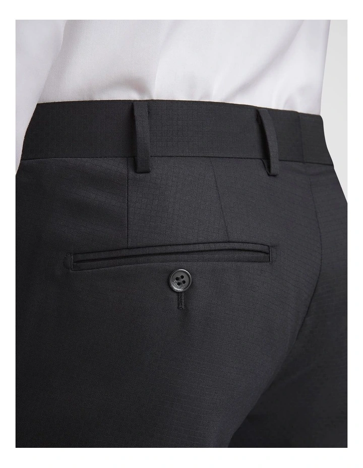Fabio Tailored Fit Trouser In Black image 4