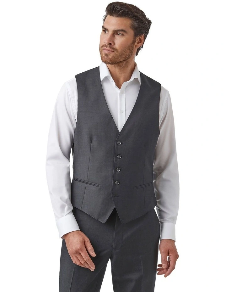 Fawkner Vest In Charcoal image 1