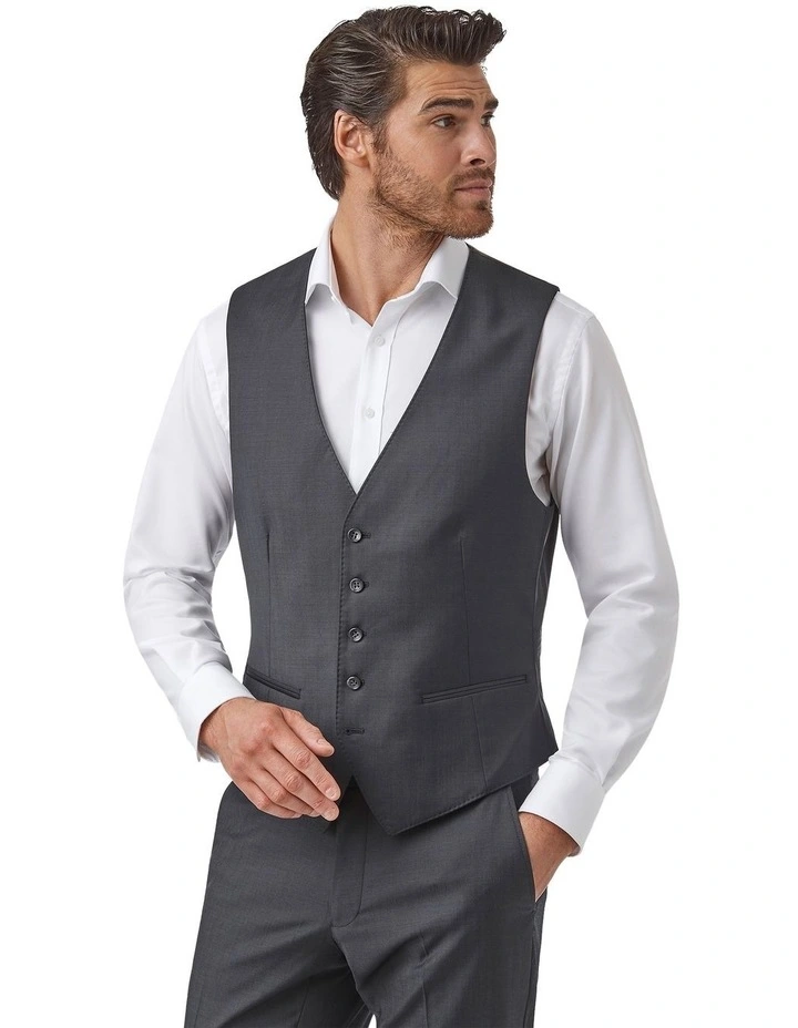 Fawkner Vest In Charcoal image 3