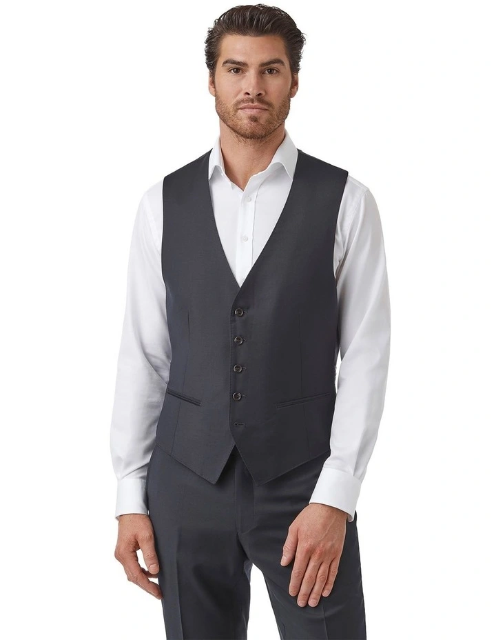 Fawkner Modern Fit Vest In Dark Navy image 1