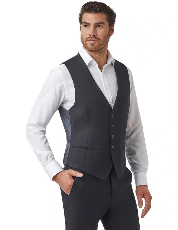 Fawkner Modern Fit Vest In Dark Navy image 3