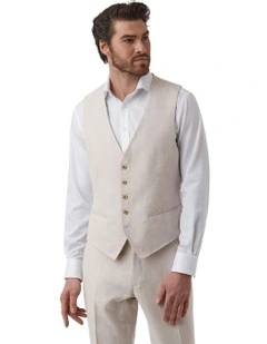 Fawkner Modern Fit Vest In Sand