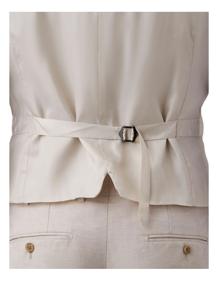 Fawkner Modern Fit Vest In Sand image 4