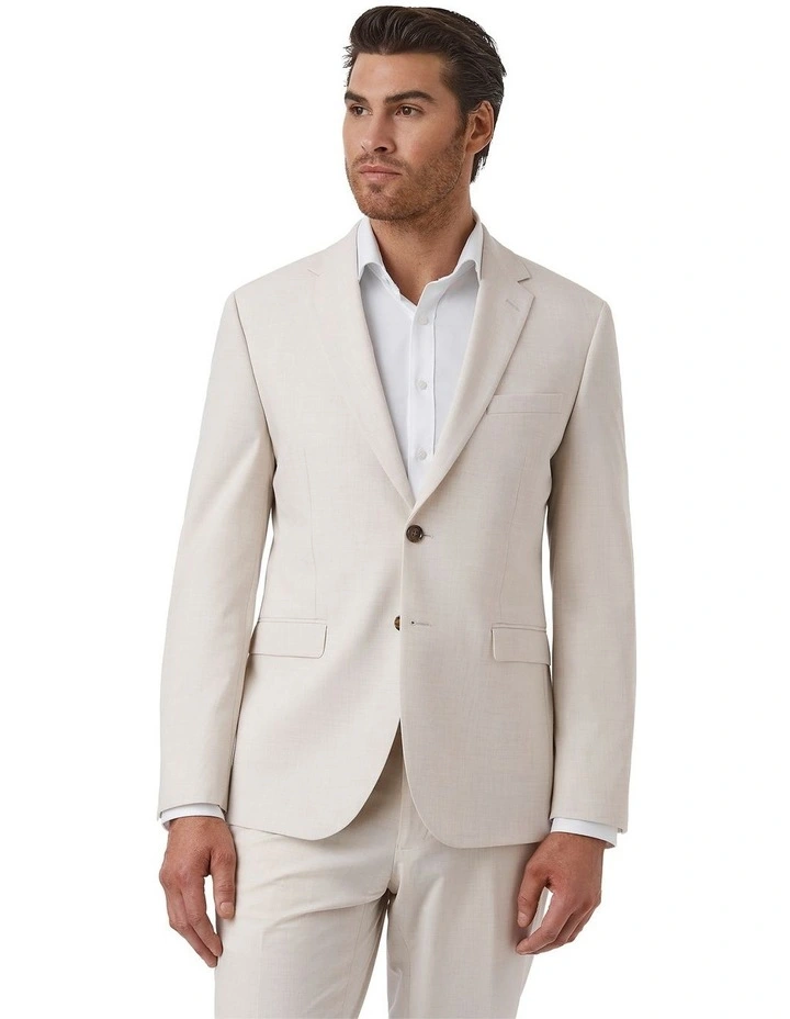 Serra Modern Fit Jacket In Stone image 1
