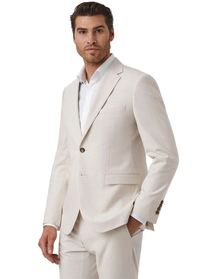 Serra Modern Fit Jacket In Stone image 4