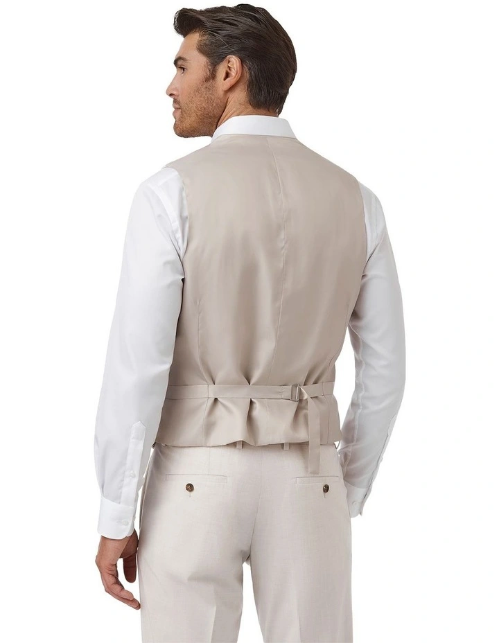 Taurus Tailored Fit Vest In Stone image 2
