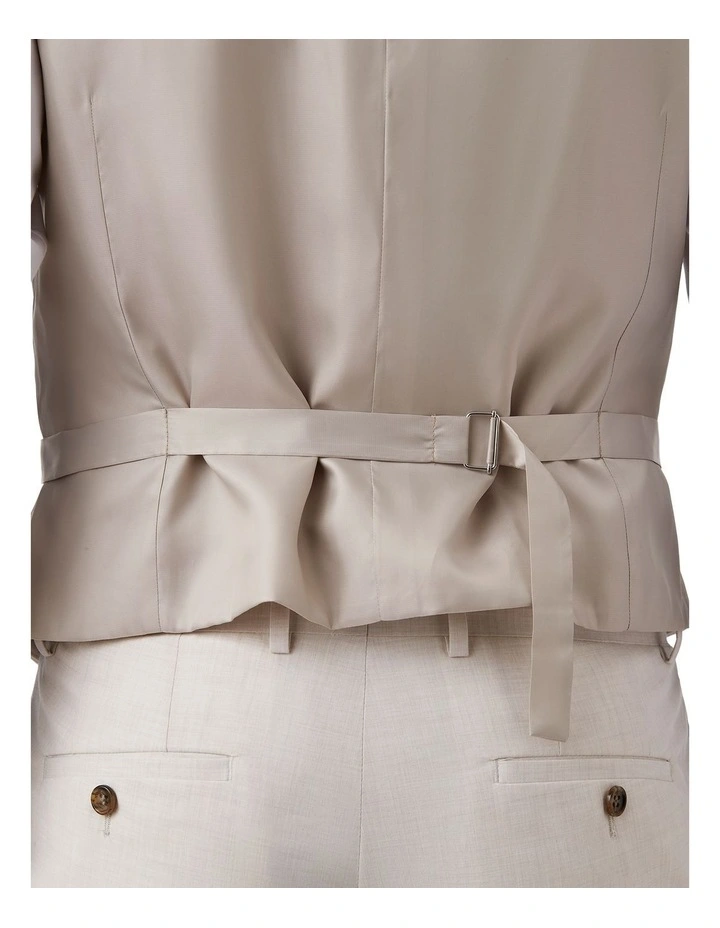 Taurus Tailored Fit Vest In Stone image 4