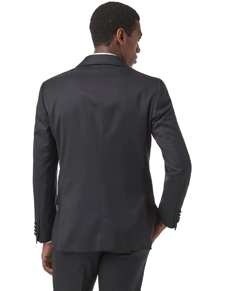 Ascot Slim Fit Shawl Jacket In Black image 3