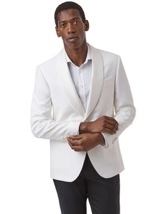 Ascot Slim Fit Jacket in White