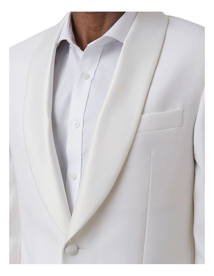 Ascot Slim Fit Jacket in White image 4