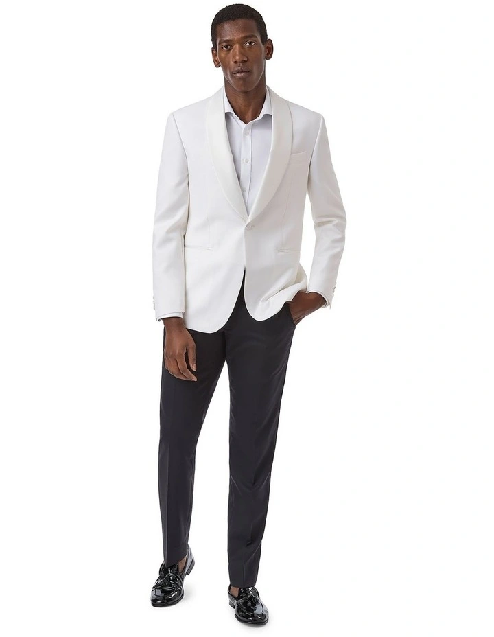 Ascot Slim Fit Jacket in White image 5