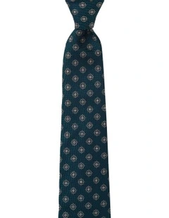 Neat Foulard Silk Tie in Emerald