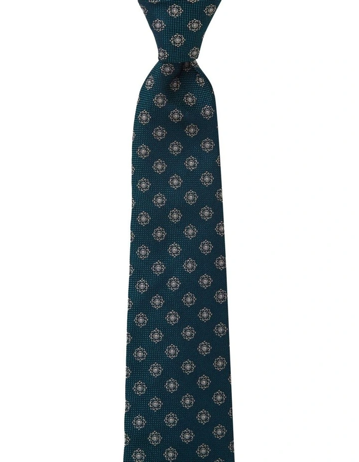 Neat Foulard Silk Tie in Emerald image 1