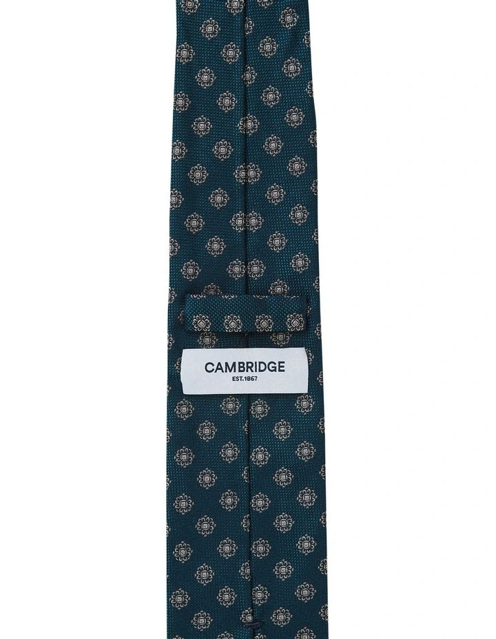 Neat Foulard Silk Tie in Emerald image 2