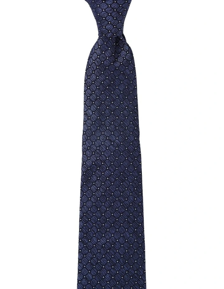 Tiling Silk 7.5cm Tie In Blue image 1