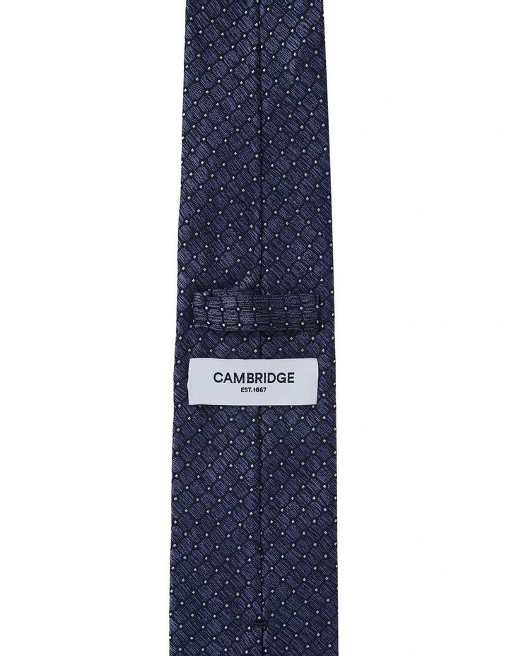 Tiling Silk 7.5cm Tie In Blue image 2