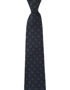 Checker Foulard Silk 7.5cm Tie In Jade