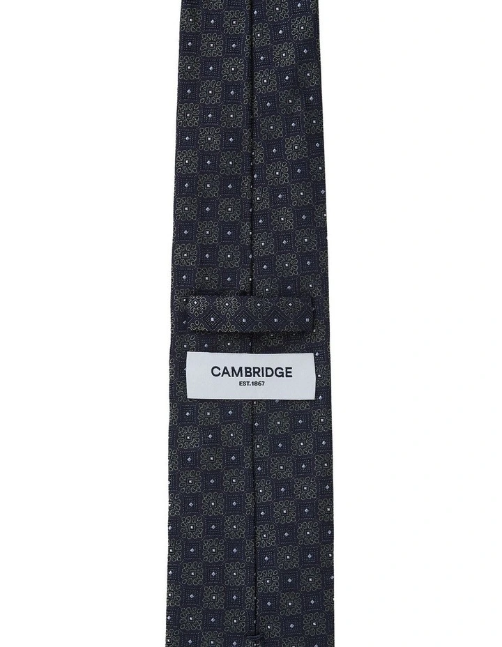 Checker Foulard Silk 7.5cm Tie In Jade image 2
