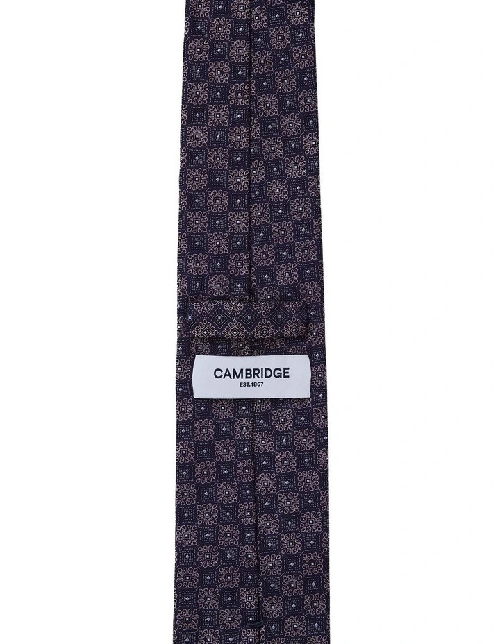 Checker Foulard Silk 7.5cm Tie In Pink image 2