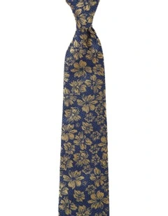 Flora Silk Tie in Yellow