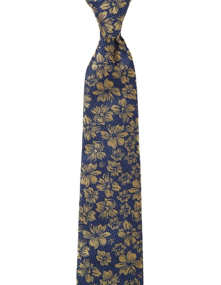 Flora Silk Tie in Yellow image 1